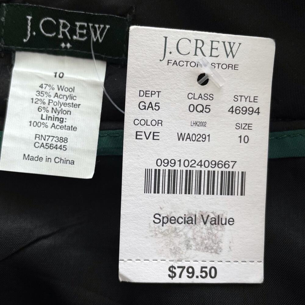 NWT J. Crew Factory Tweed Mini Skirt Sz 10 - Picture 4 of 4